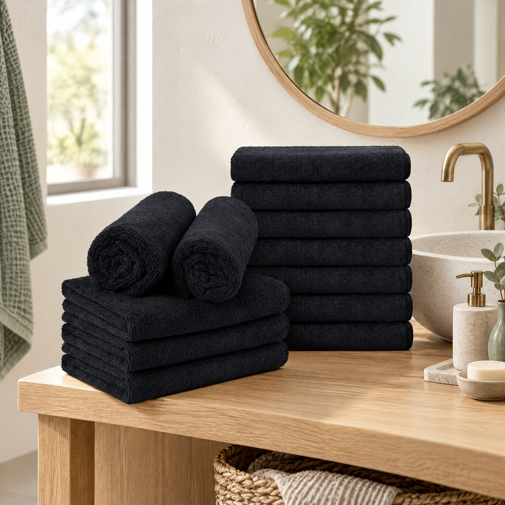 Hair Towel Adriana in a calm Scandinavian bathroom