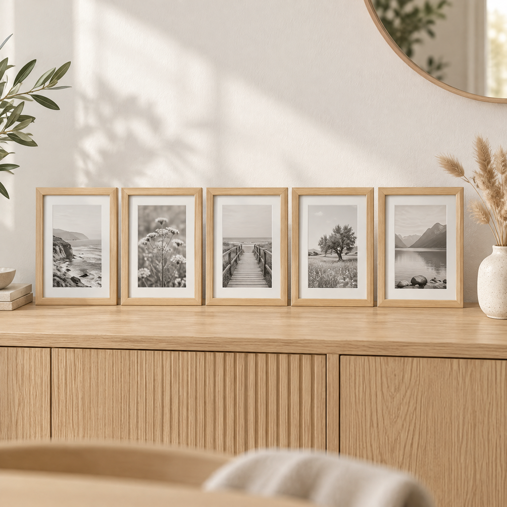Photo Frames Lea – Set of 5 wooden frames