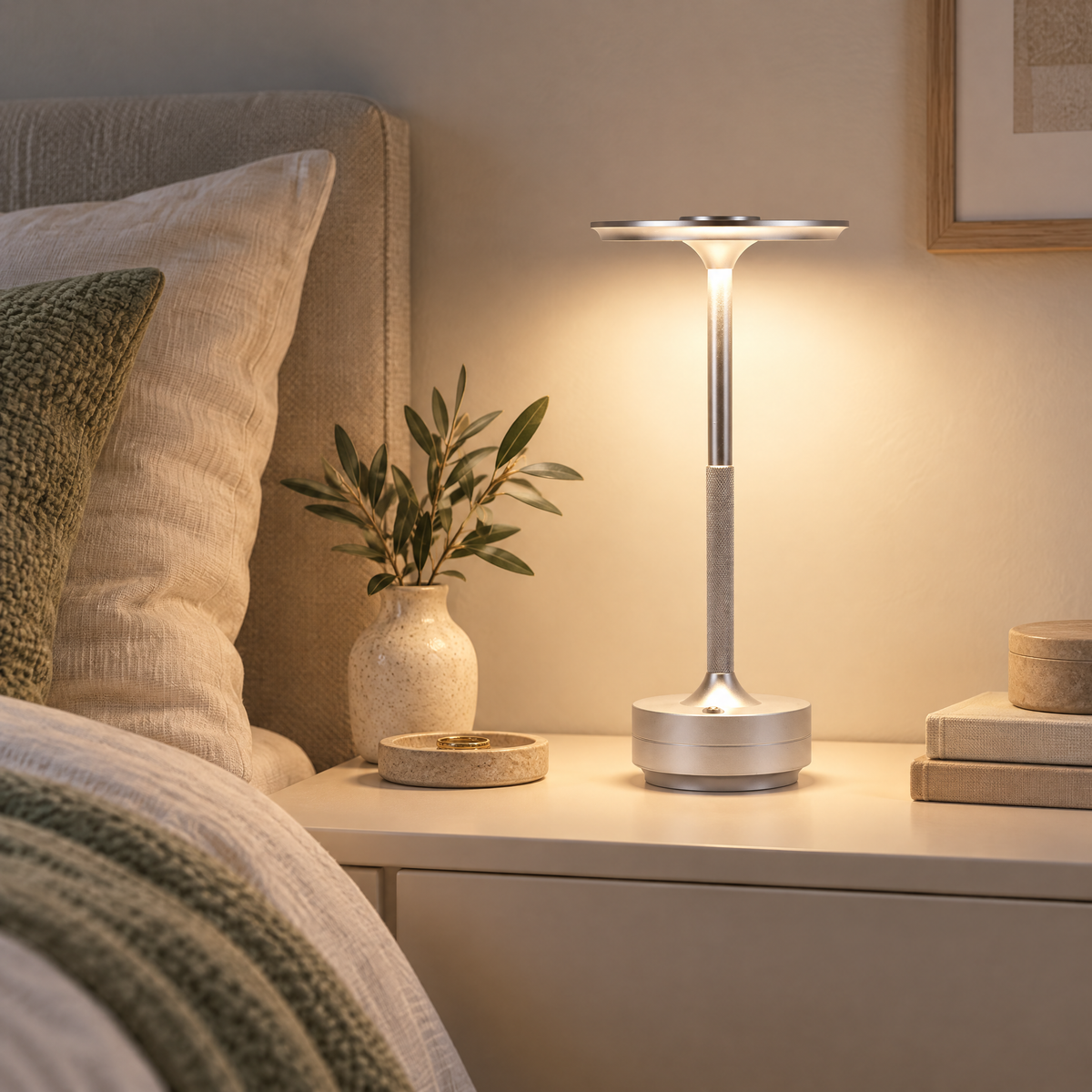 Cordless Lamp Stela – Soft metal glow, no cable