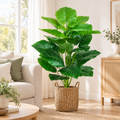 Tropical Plant Melánia – Lush Faux Leaf Plant, 100 cm