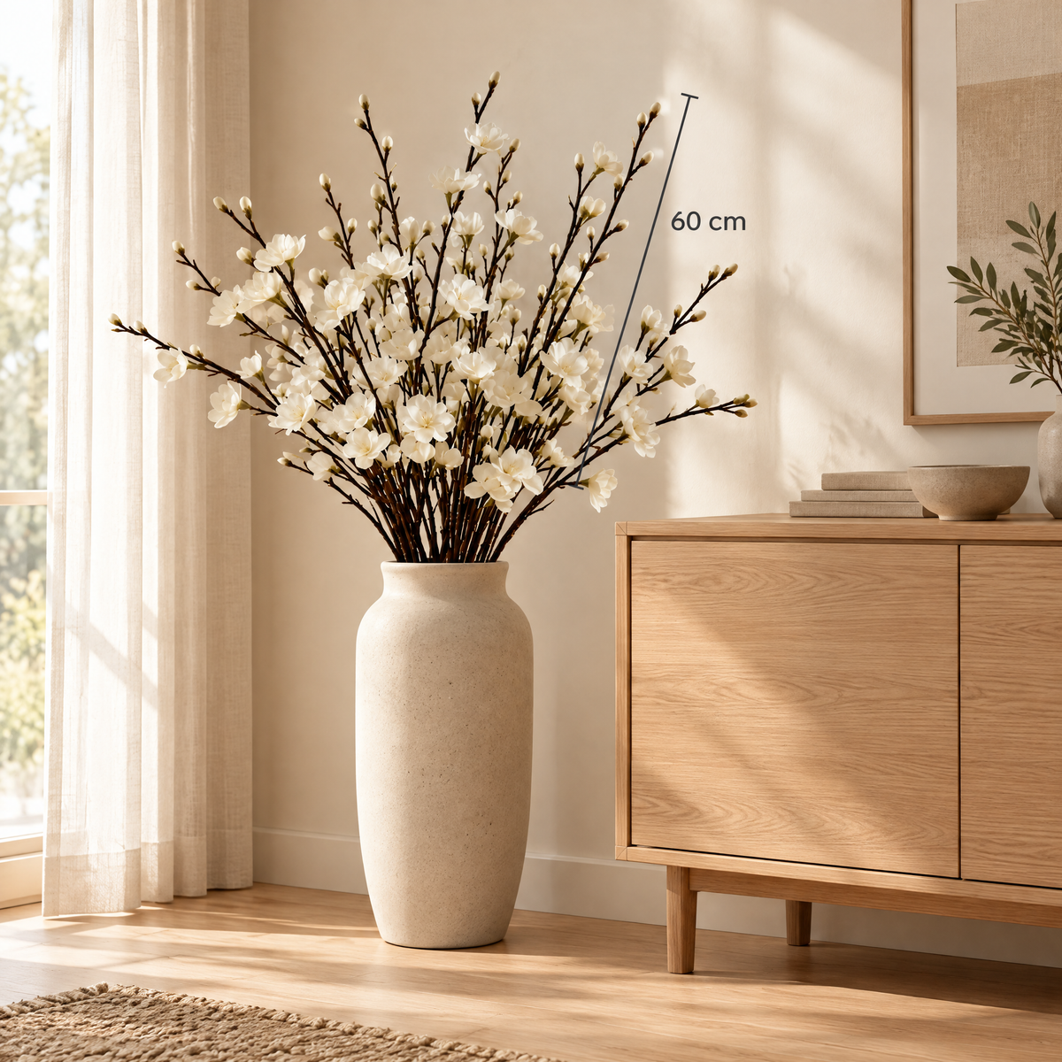 Blossom Stems Diana size guide: each stem about 60 cm