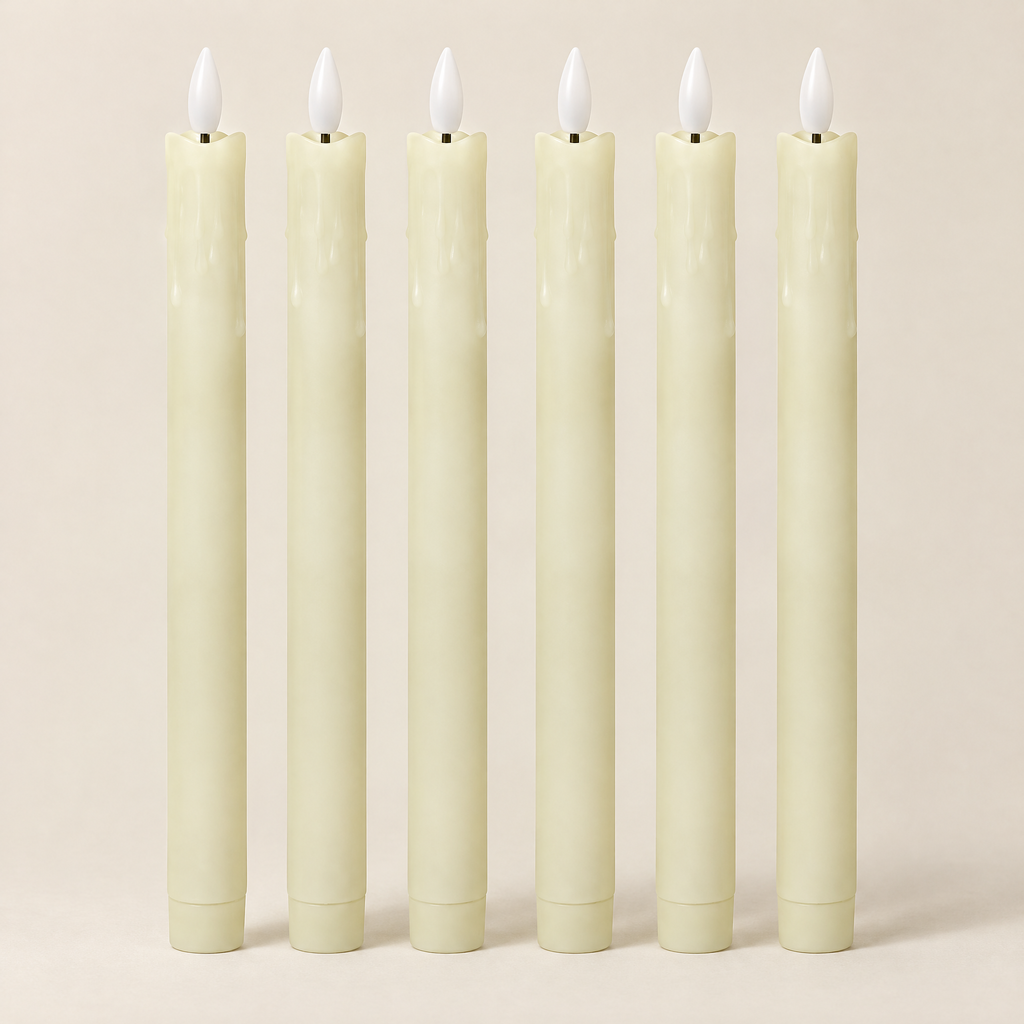 LED Taper Candles Edita – set of 6 LED taper candles, studio shot
