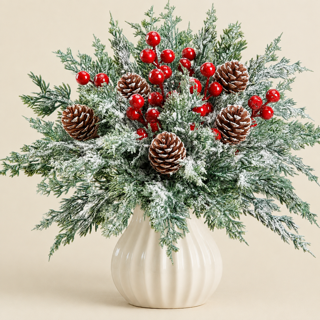 Christmas Pick Set Ambróz – studio shot on a soft oat backdrop