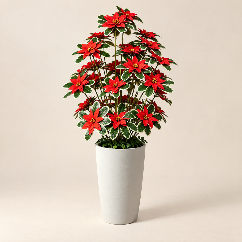 Christmas Plant Gertrúda – studio shot on a soft oat backdrop