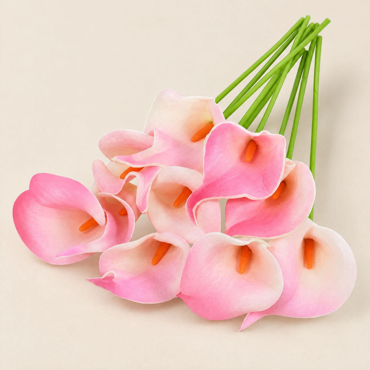 Calla Lily Stems Margita – Blush Pink studio view