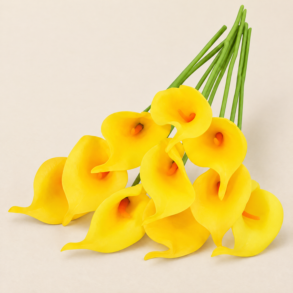 Calla Lily Stems Margita – Yellow studio view