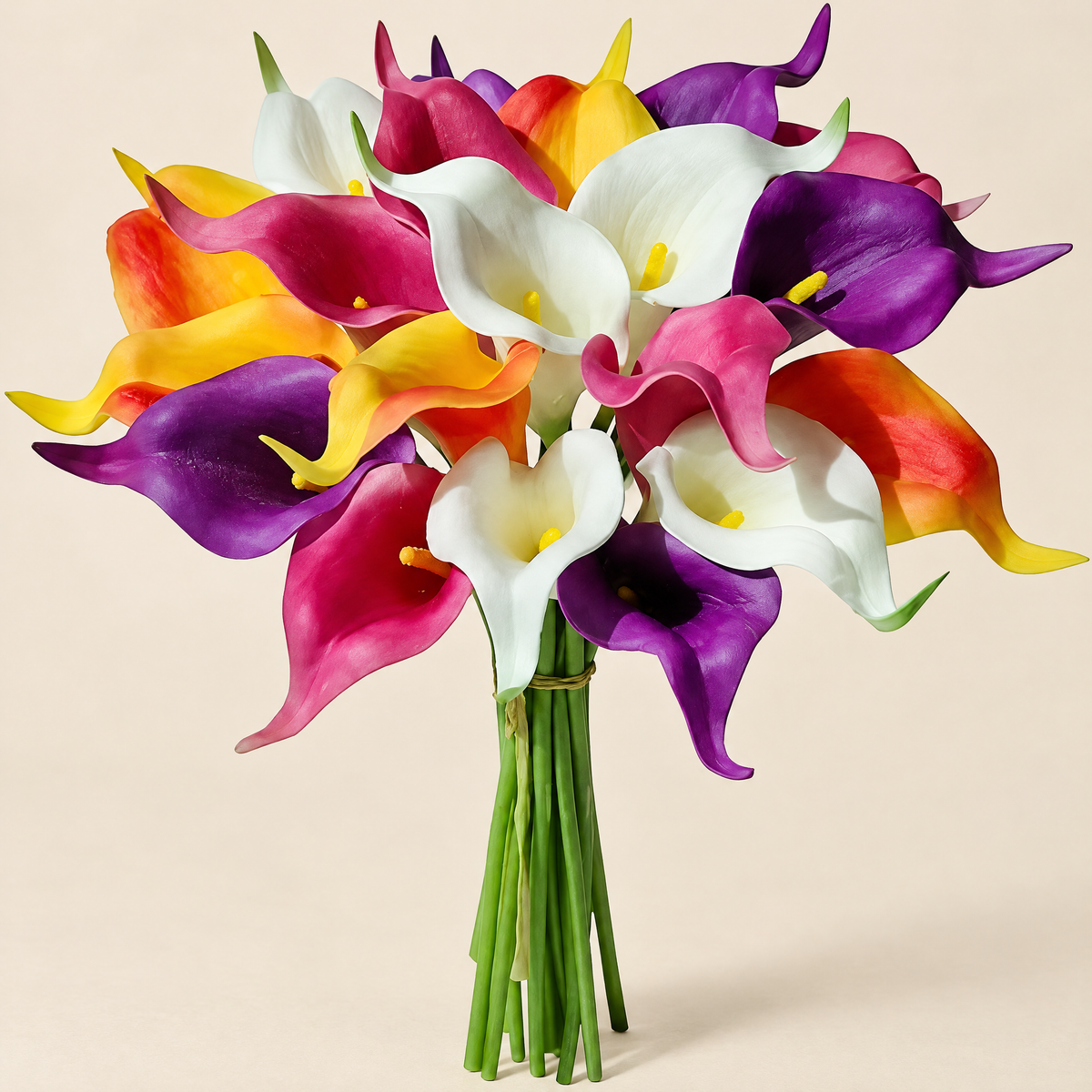 Calla Lily Stems Ľubomíra – Mixed Colours studio view
