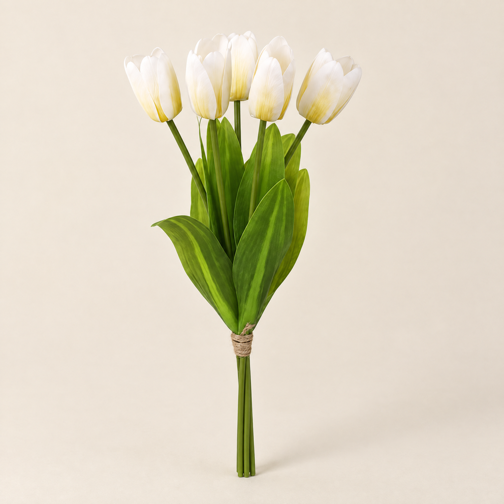 Real Touch Tulips Judita – White studio view