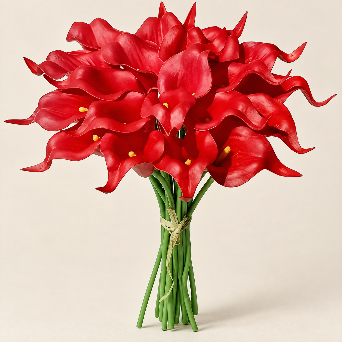 Calla Lily Stems Ľubomíra – Red studio view