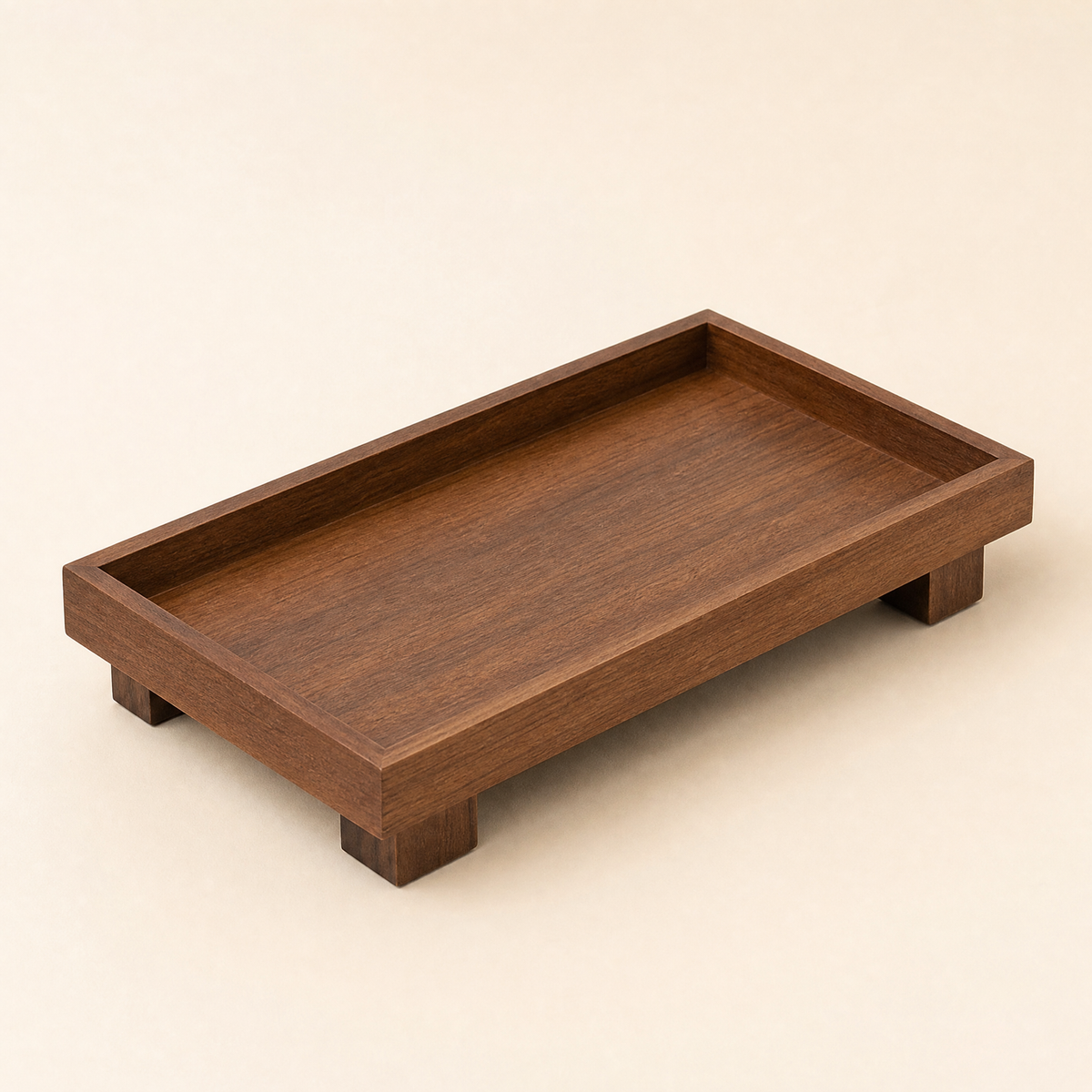 Tea Tray Zuzana studio shot showing the four raised feet and lipped top