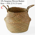 Seagrass basket Eugénia, 16 × 22 × 23 cm