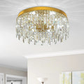 Ceiling Light Bohdan, gold crystal flush-mount light