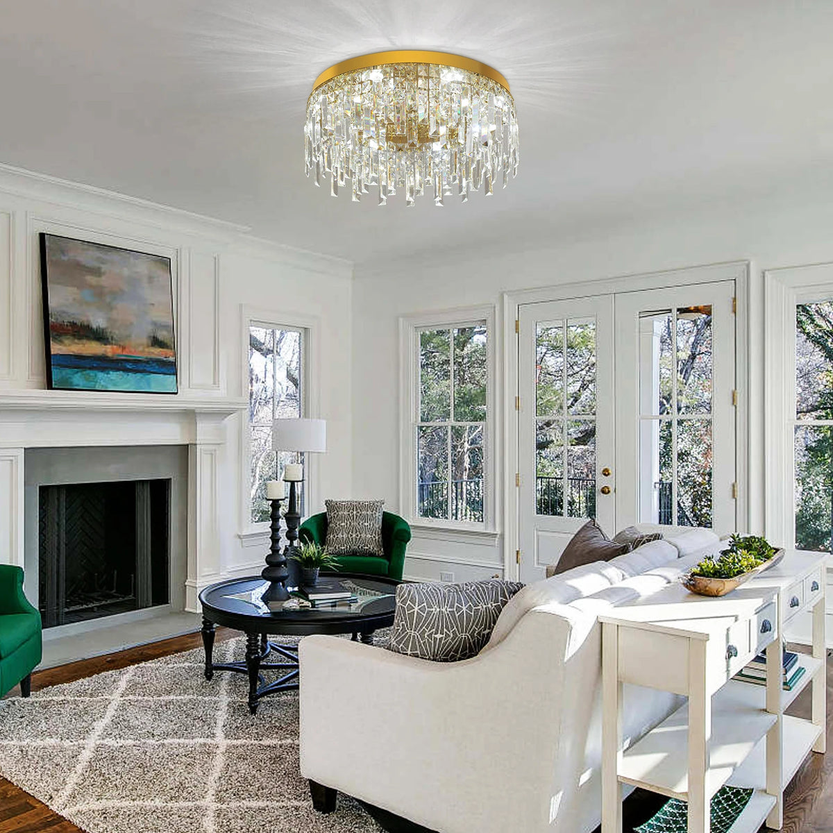 Ceiling Light Bohdan in a living room
