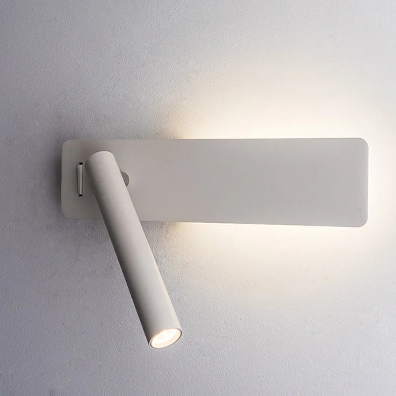 Wall Lamp Monika in white with the reading arm folded down