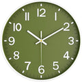 Wall Clock Teodor, silent wall clock olive