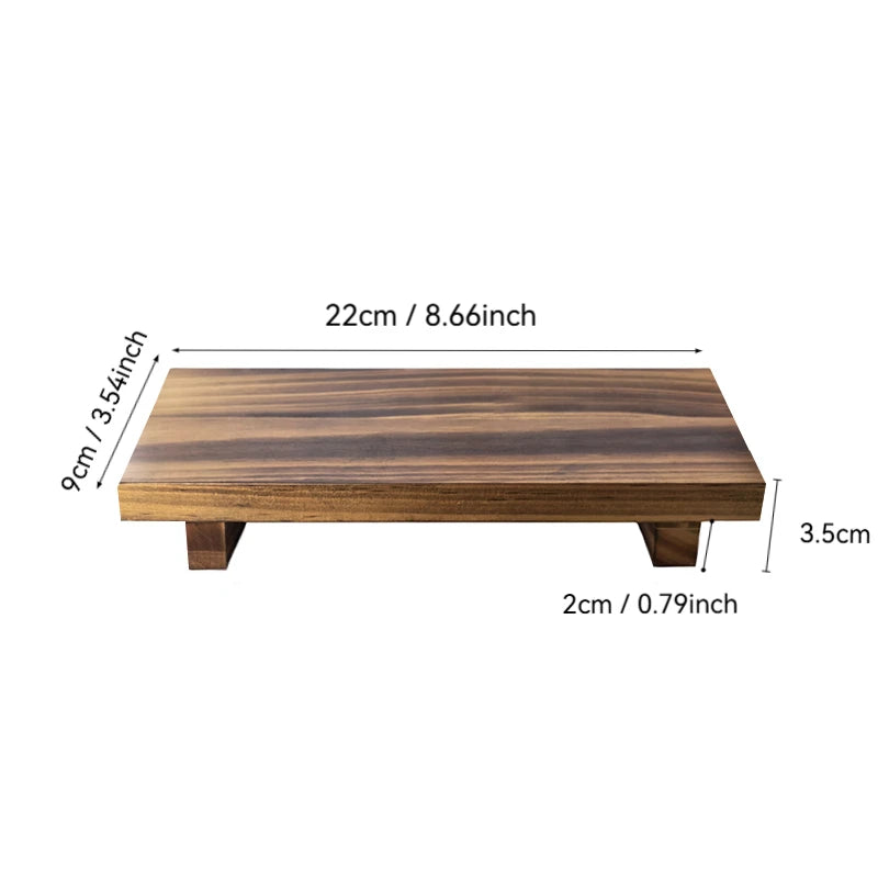 Dark brown wooden soap tray, 22 x 9 cm