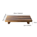Dark brown wooden soap tray, 22 x 9 cm