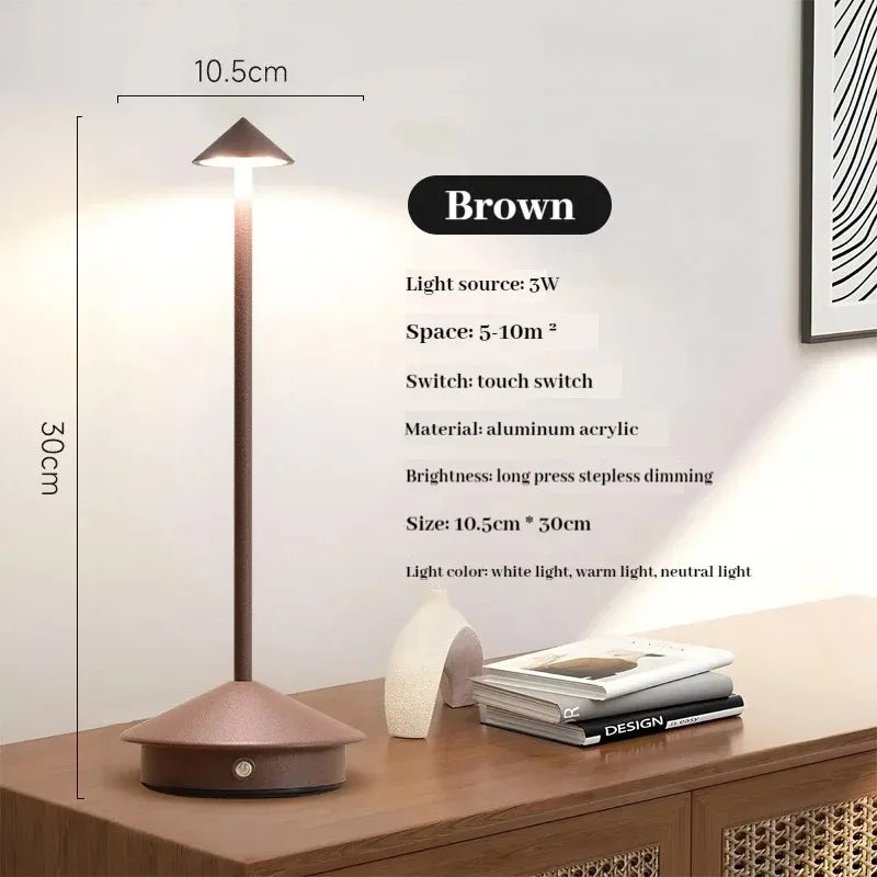 Cordless Lamp Bianka in brown with size