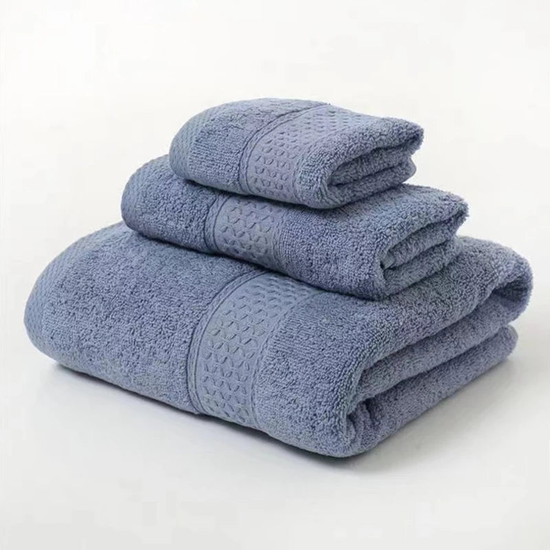 Towel Set Linda in Blue Grey