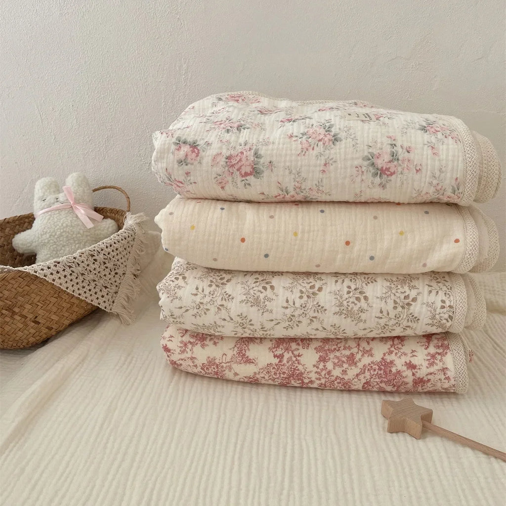 Throw Blanket Jana – Fleece-Backed Cotton Muslin