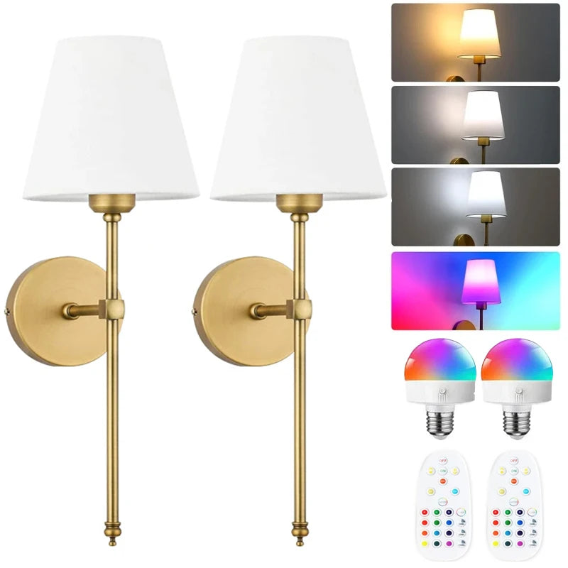 Wall Sconces Mirka set of 2 with shades