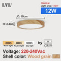 Ceiling Light Viktor in wood grain, 18 cm, 12 W