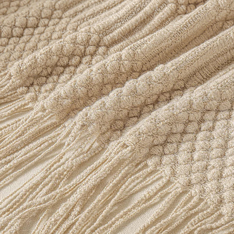 Tassel ends of Throw Blanket Eliška