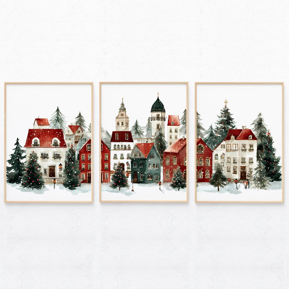 Wall Art Mikuláš – set of three prints, front view