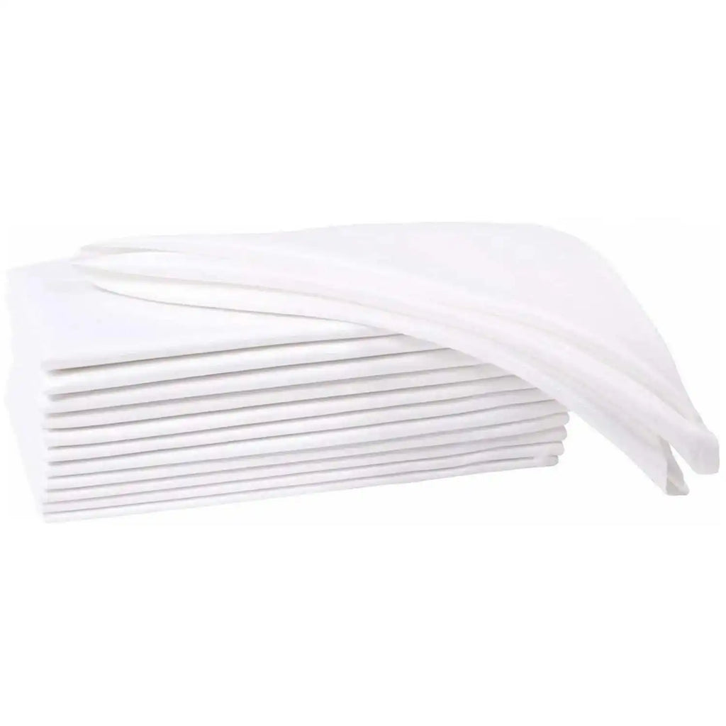 Cloth Napkins Emilia in white, stacked