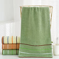 Hand Towel Olga in sage green with a fine stripe
