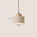 Pendant Light Dana with natural wood cap, 12 cm diameter, 10 cm tall