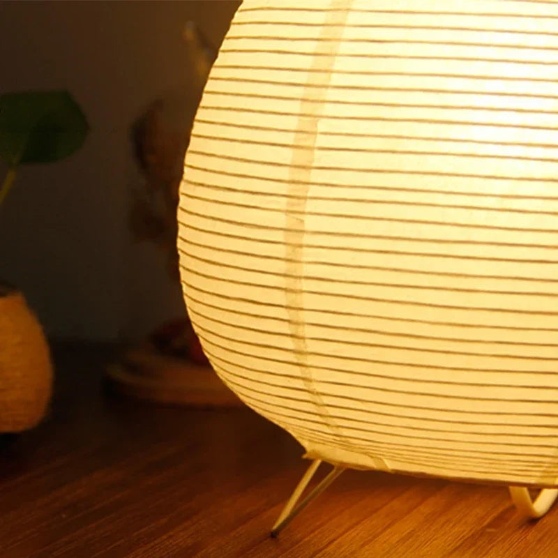 Table Lamp Agáta, rice paper lantern, detail view