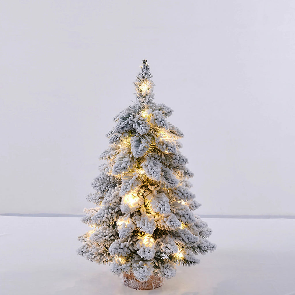 Tabletop Tree Janka – lit snowy mini tree