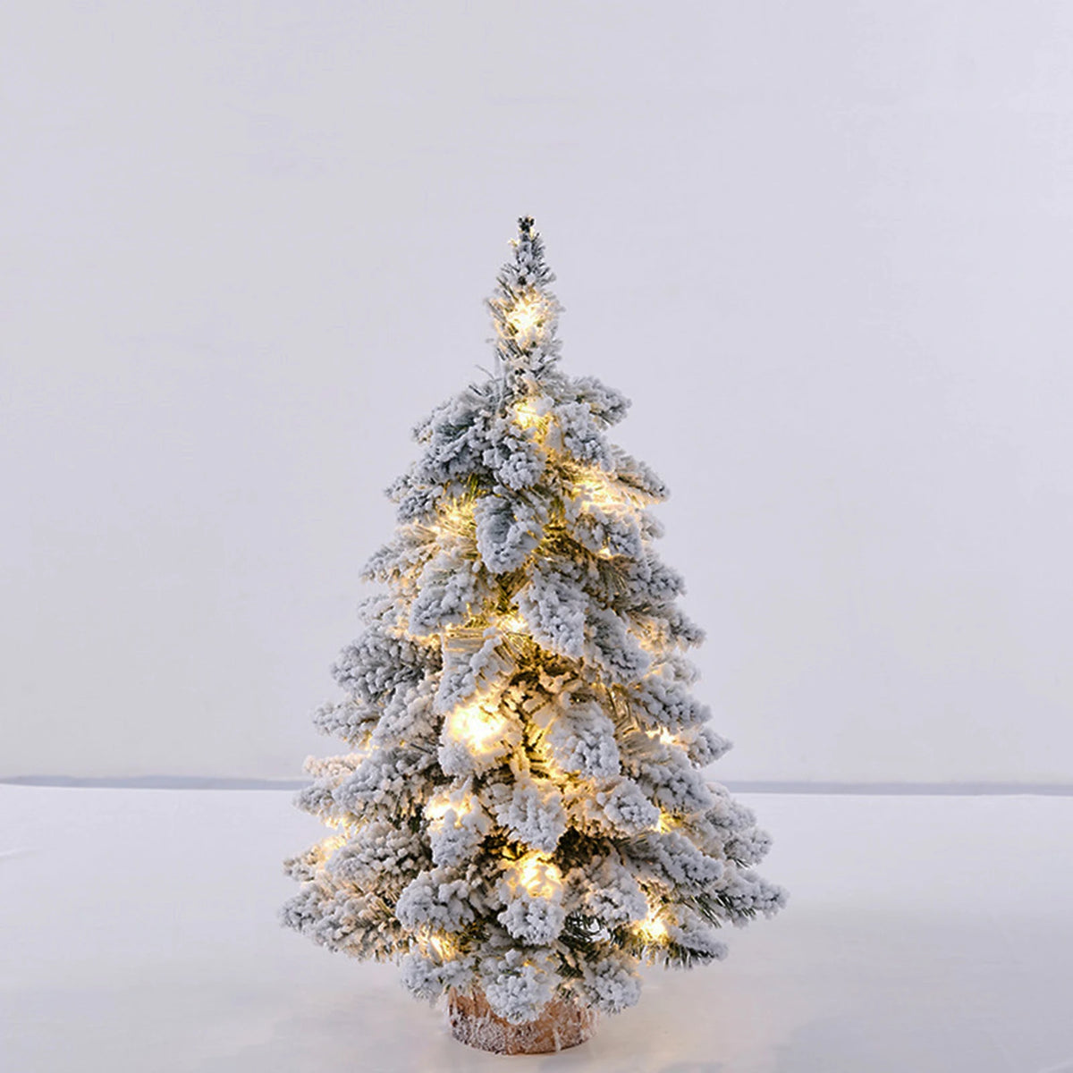 Tabletop Tree Janka – lit snowy mini tree