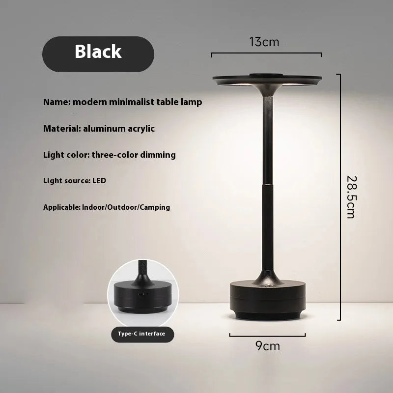 Cordless Lamp Stela in black with size