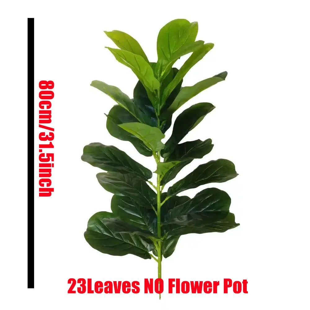 Faux fiddle-leaf fig, 80 cm with 23 leaves, size diagram