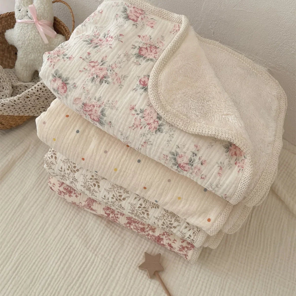 Throw Blanket Jana – Fleece-Backed Cotton Muslin
