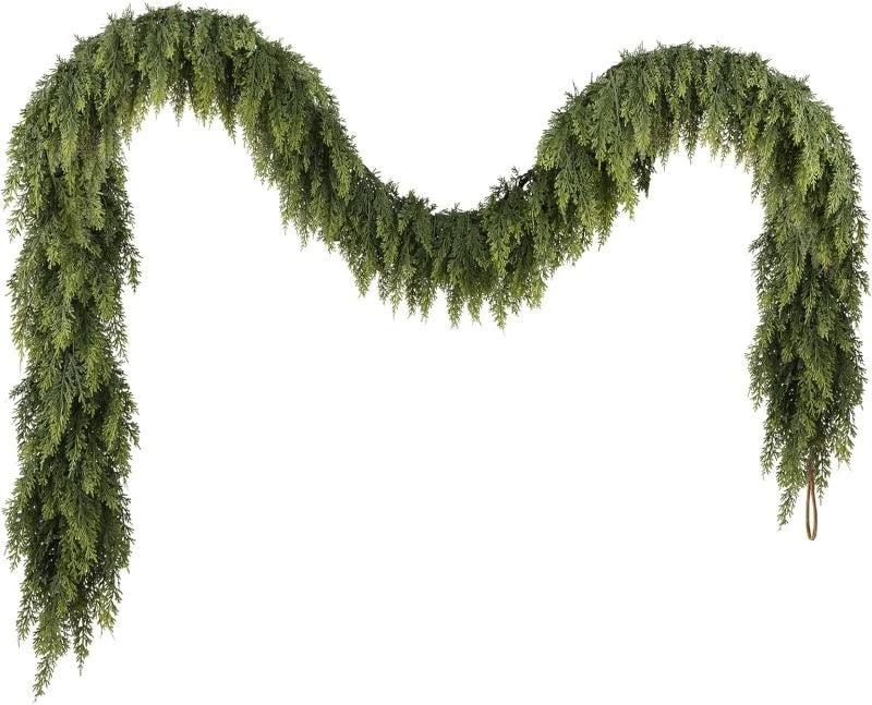 Cypress Garland Silvester – full garland on a white background
