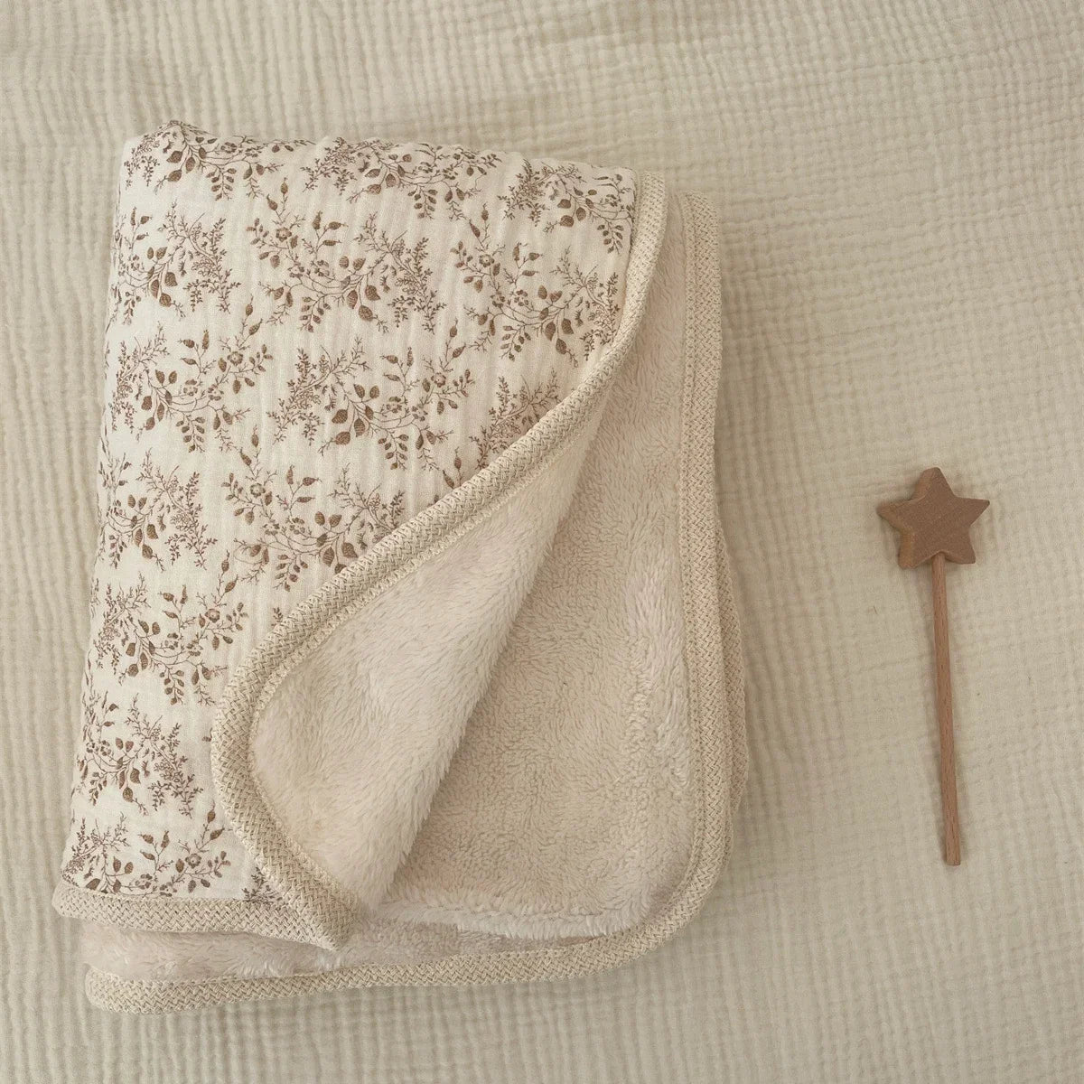 Throw Blanket Jana – Fleece-Backed Cotton Muslin