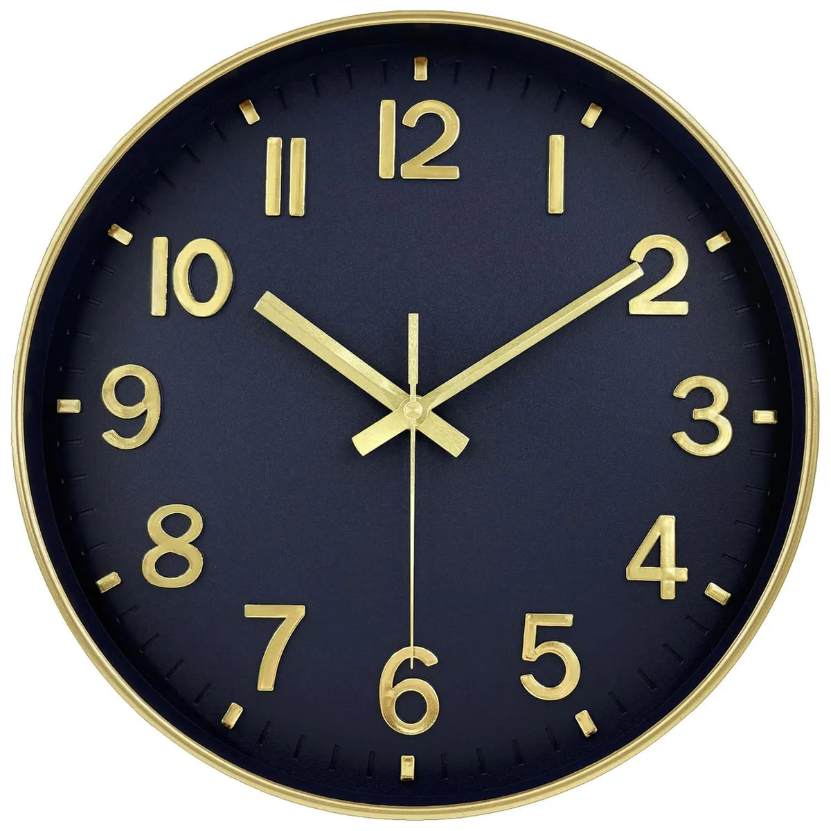 Wall Clock Teodor, silent wall clock black
