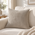 Valentina corduroy cushion cover in beige-gray