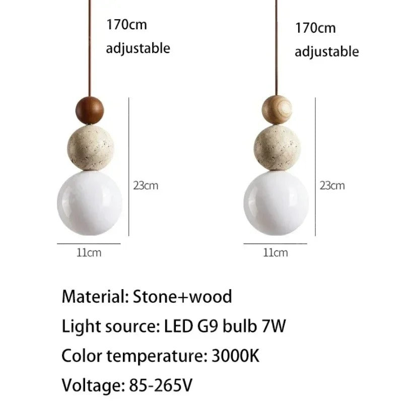 Pendant Light Lenka dimensions: 11 cm diameter, 23 cm tall, cord up to 170 cm