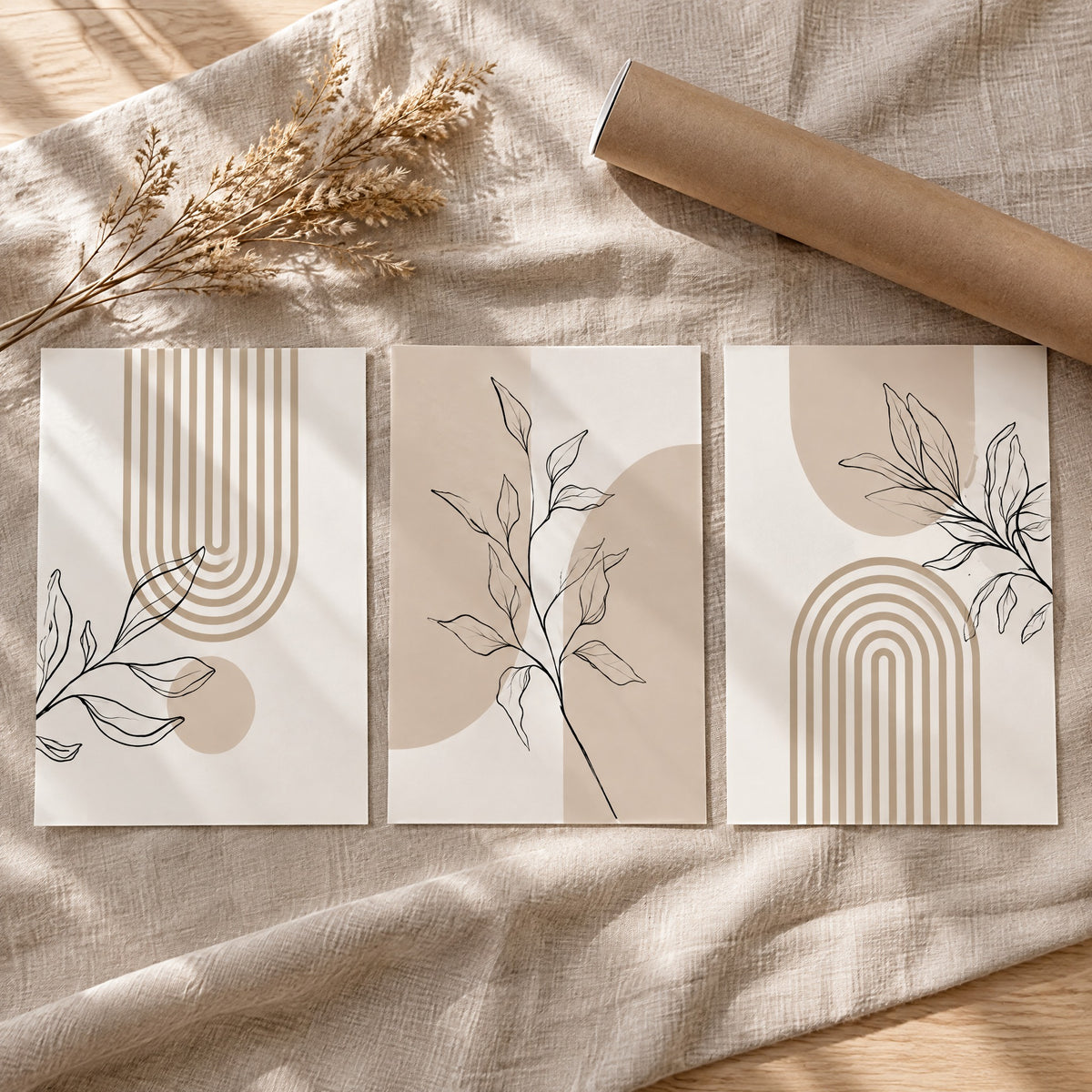 Wall Art Alex unframed prints as they ship, with the mailing tube