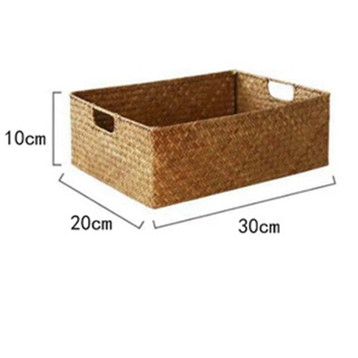 Seagrass Basket Lýdia, size 30 × 20 × 10 cm