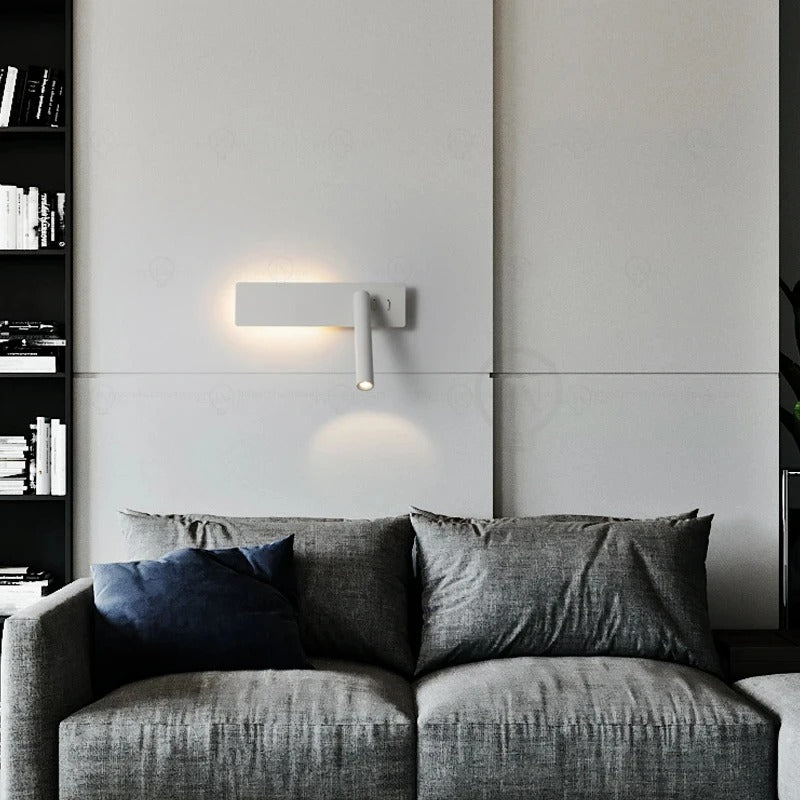 Wall Lamp Monika in white above a sofa