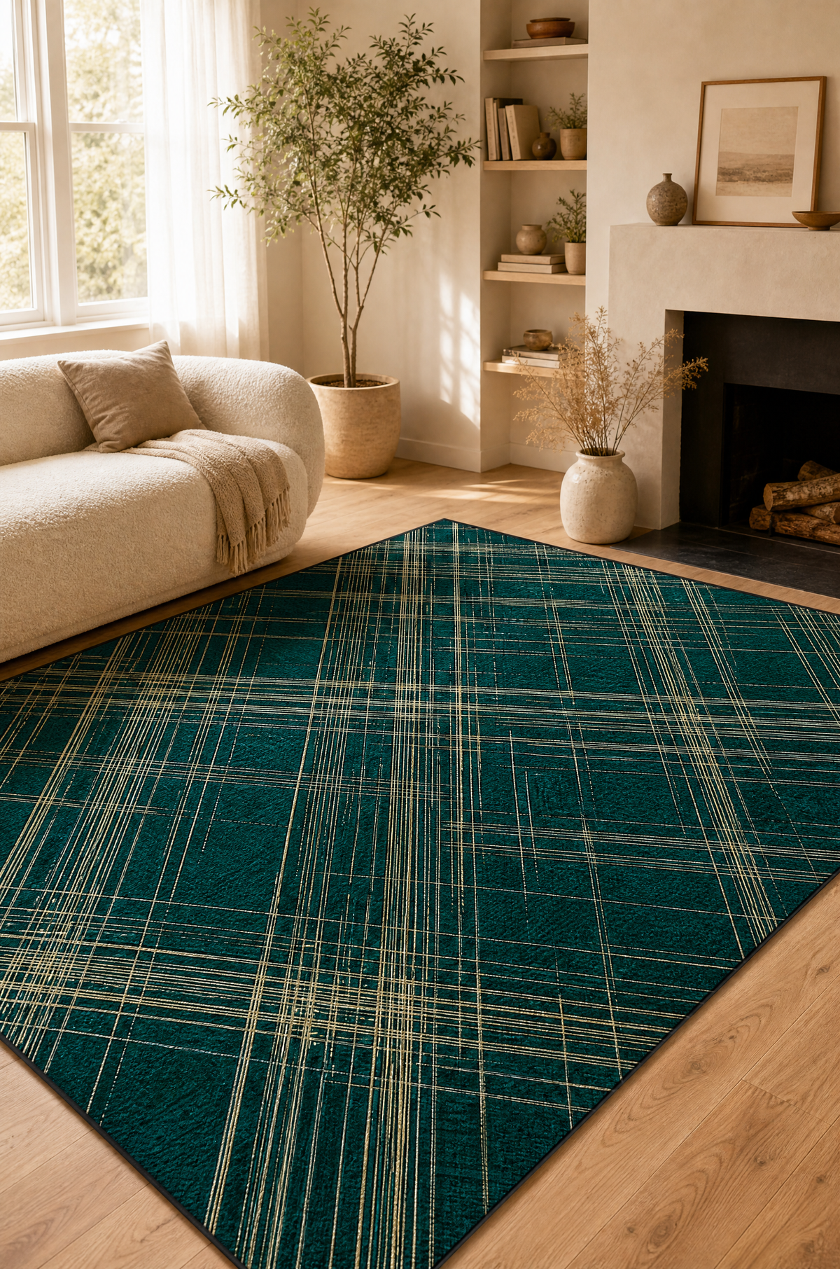 Rug Klára - diamond weave pattern