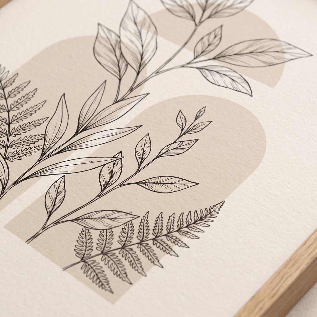 Close up of Lipa art print paper texture and print quality