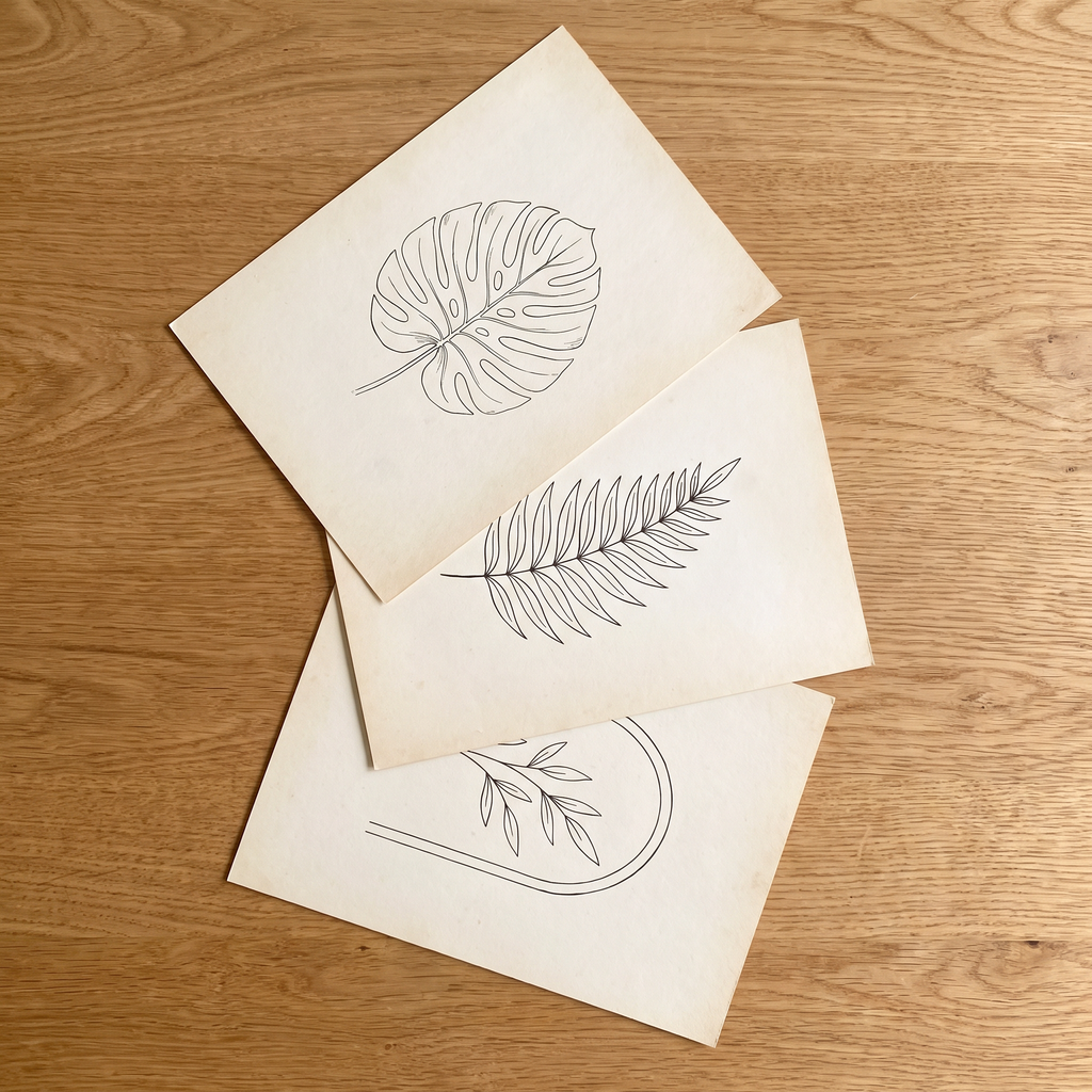 Flat lay of unframed Lipa art print showing paper as it ships